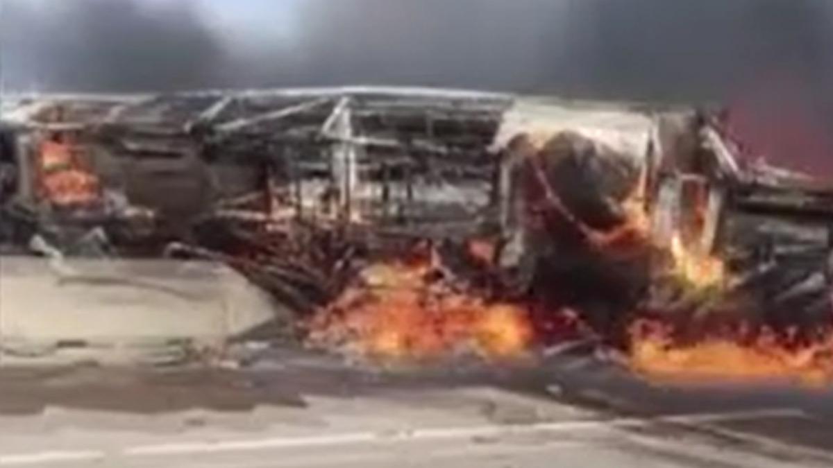 Irak'ta Feci Kaza: Otobüste Yangın Çıktı, 25 Kişi Hayatını Kaybetti